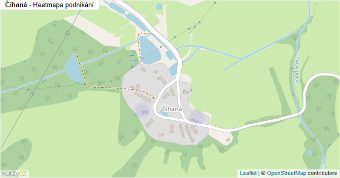 Číhaná - mapa podnikání