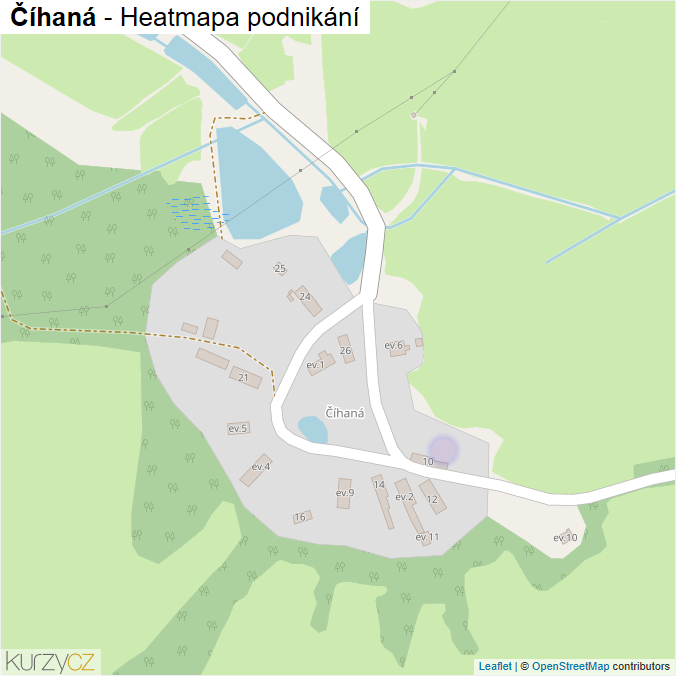 Mapa Číhaná - Firmy v části obce.