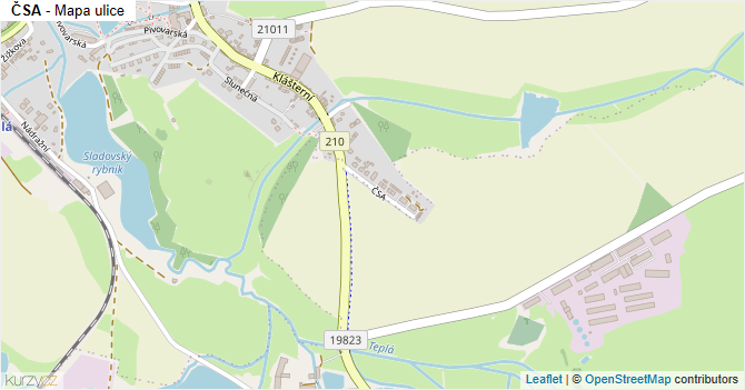 ČSA - mapa ulice