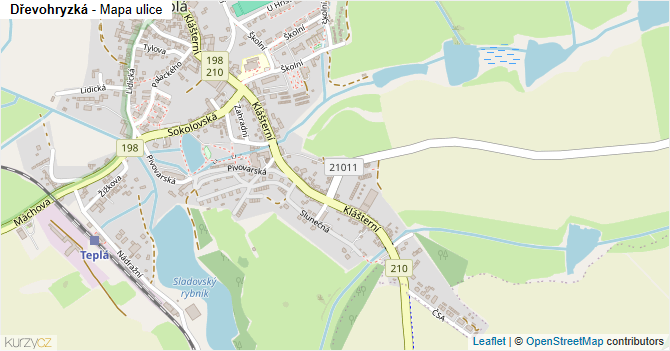 Dřevohryzká - mapa ulice
