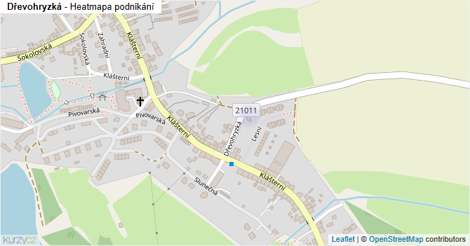 Dřevohryzká - mapa podnikání