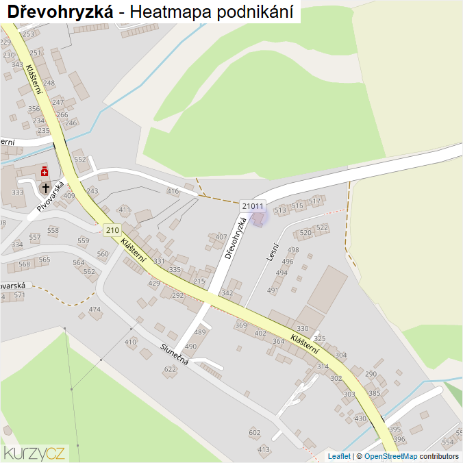 Mapa Dřevohryzká - Firmy v ulici.