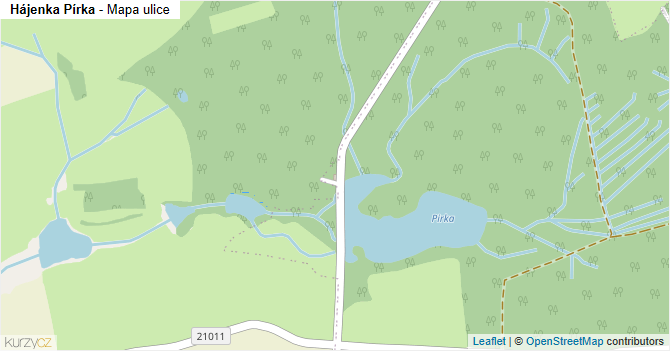 Hájenka Pírka - mapa ulice