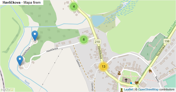 Havlíčkova - mapa firem