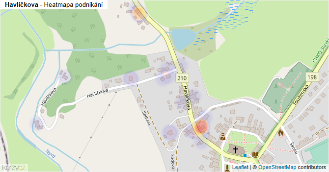 Havlíčkova - mapa podnikání