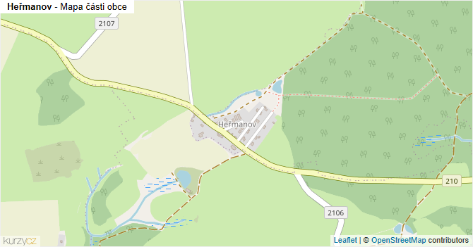 Heřmanov - mapa části obce