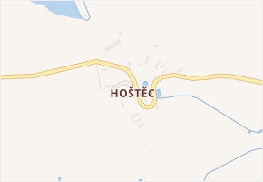 Hoštěc v obci Teplá - mapa části obce