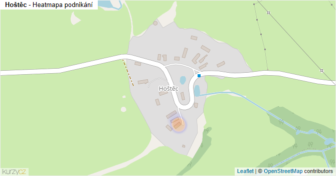 Hoštěc - mapa podnikání
