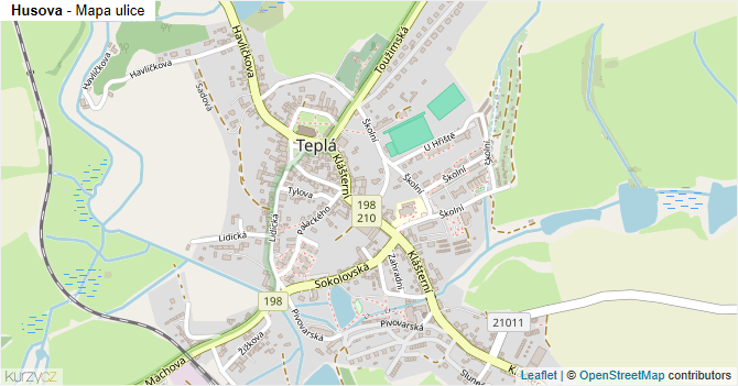 Husova - mapa ulice