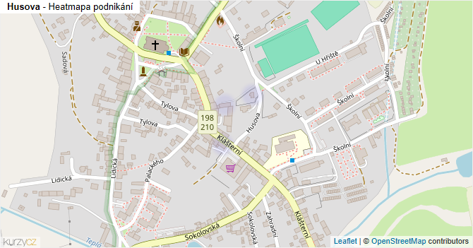 Husova - mapa podnikání