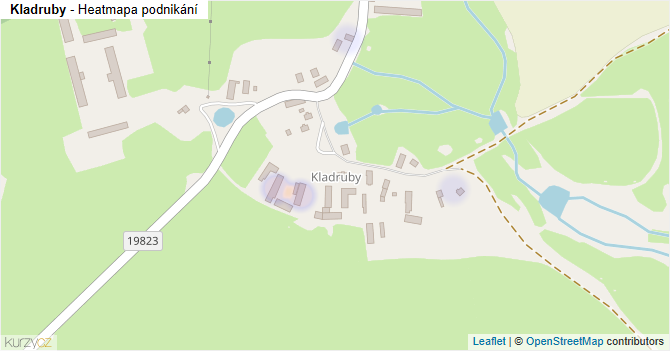 Kladruby - mapa podnikání
