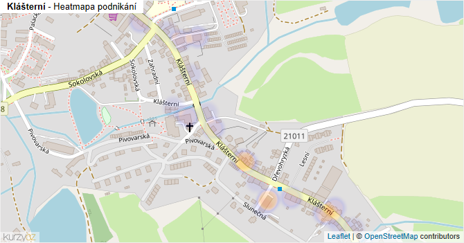 Klášterní - mapa podnikání