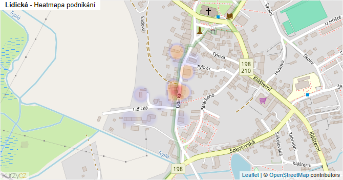 Lidická - mapa podnikání