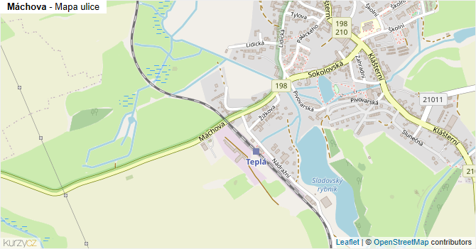 Máchova - mapa ulice