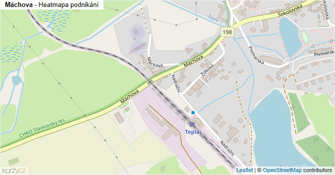 Máchova - mapa podnikání