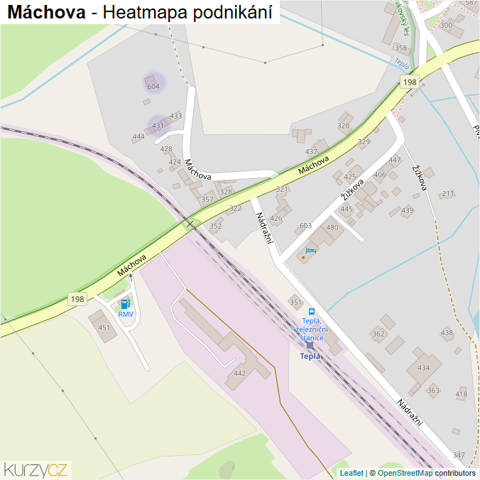 Mapa Máchova - Firmy v ulici.