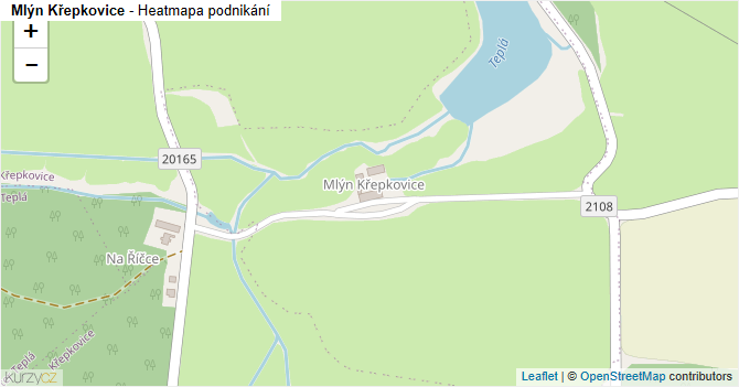 Mlýn Křepkovice - mapa podnikání