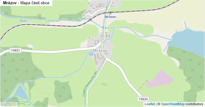 Mrázov - mapa části obce