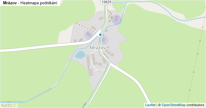 Mrázov - mapa podnikání