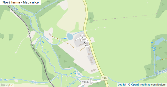 Nová farma - mapa ulice