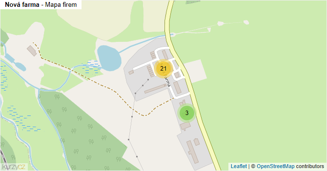 Nová farma - mapa firem