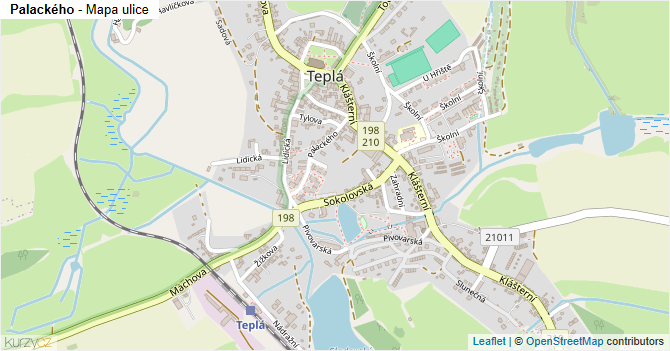 Palackého - mapa ulice