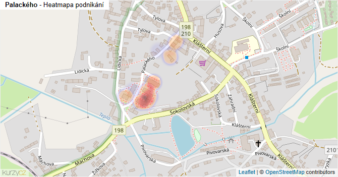 Palackého - mapa podnikání