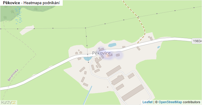Pěkovice - mapa podnikání