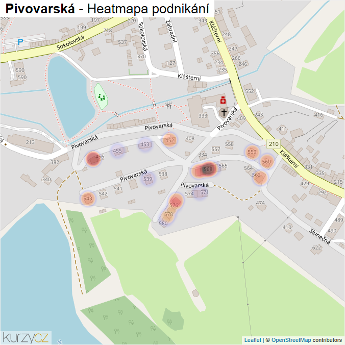 Mapa Pivovarská - Firmy v ulici.