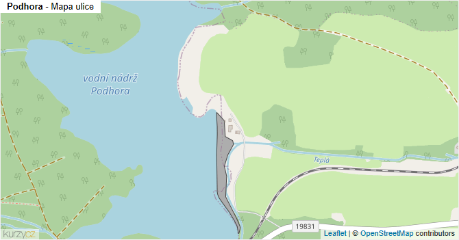 Podhora - mapa ulice