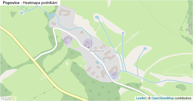Popovice - mapa podnikání