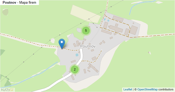 Poutnov - mapa firem