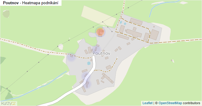 Poutnov - mapa podnikání