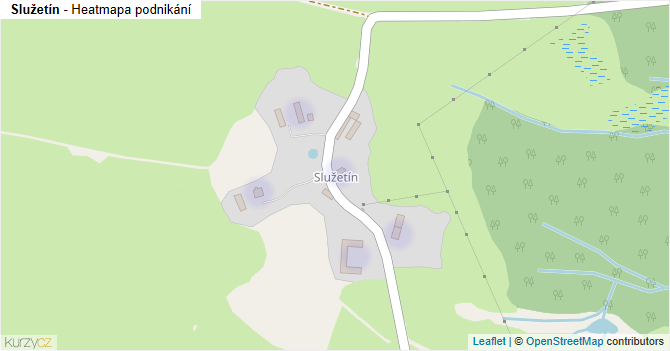 Služetín - mapa podnikání