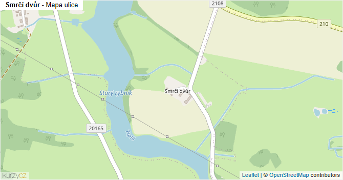 Smrčí dvůr - mapa ulice