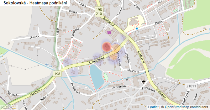 Sokolovská - mapa podnikání