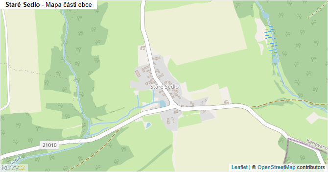 Staré Sedlo - mapa části obce