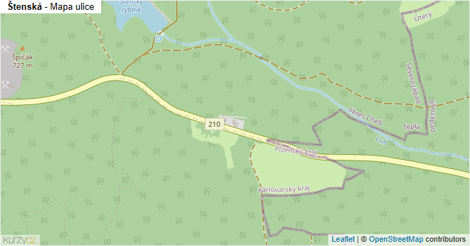 Štenská - mapa ulice