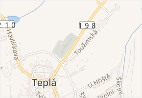 Toužimská v obci Teplá - mapa ulice