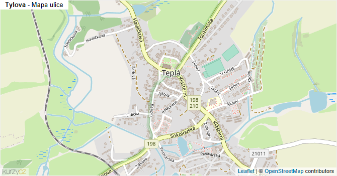 Tylova - mapa ulice