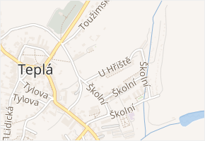 U Hřiště v obci Teplá - mapa ulice
