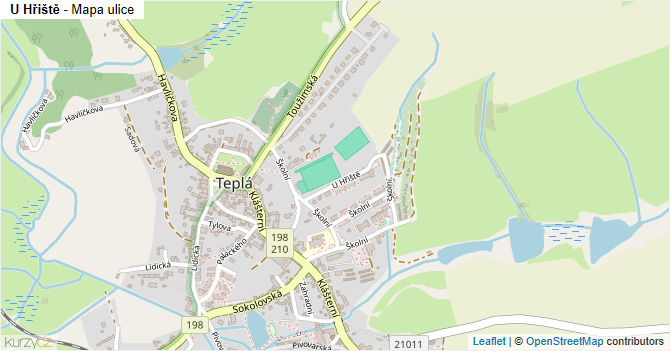 U Hřiště - mapa ulice