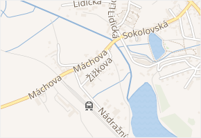 Žižkova v obci Teplá - mapa ulice