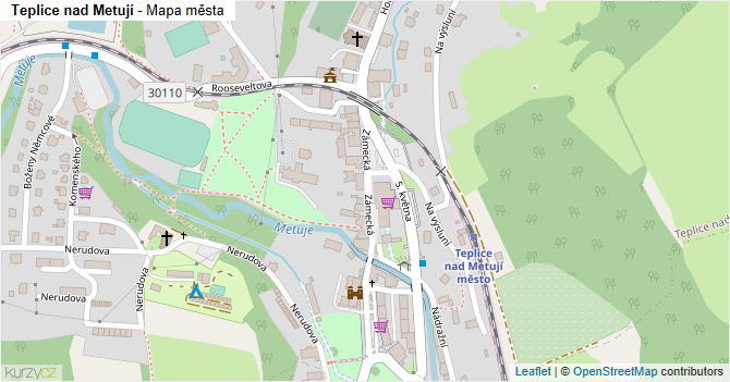 Teplice nad Metují - mapa města