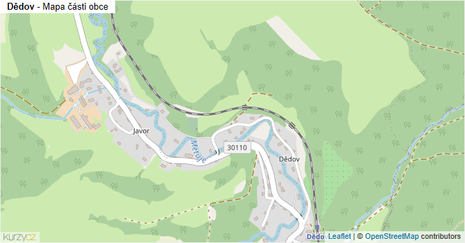 Dědov - mapa části obce
