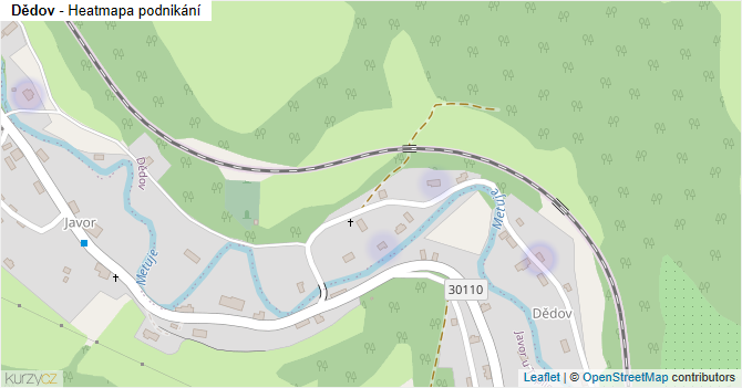Dědov - mapa podnikání
