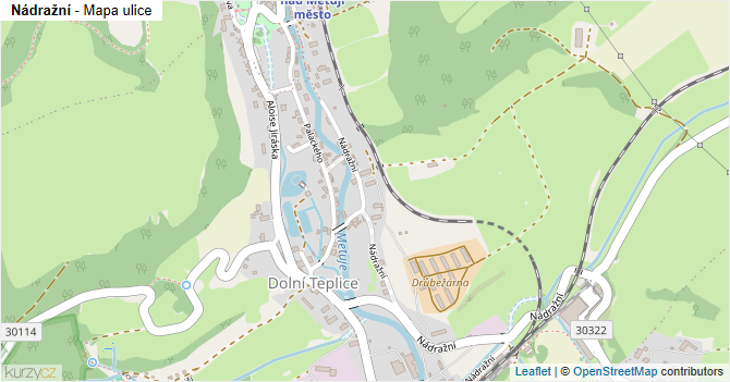 Nádražní - mapa ulice