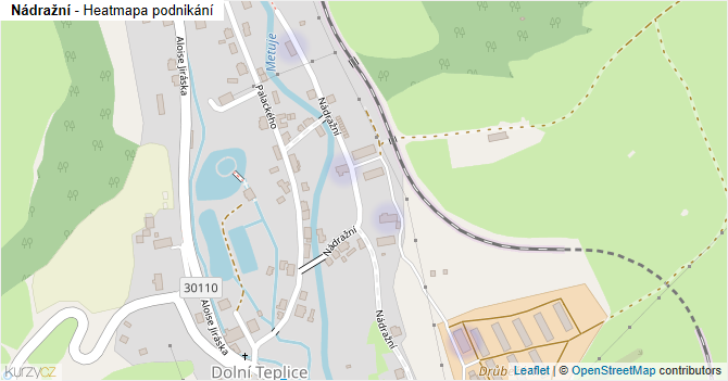 Nádražní - mapa podnikání