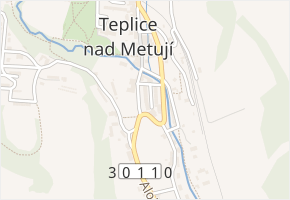 náměstí Aloise Jiráska v obci Teplice nad Metují - mapa ulice