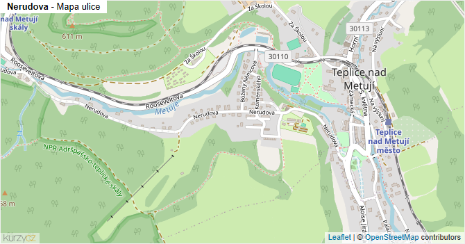 Nerudova - mapa ulice